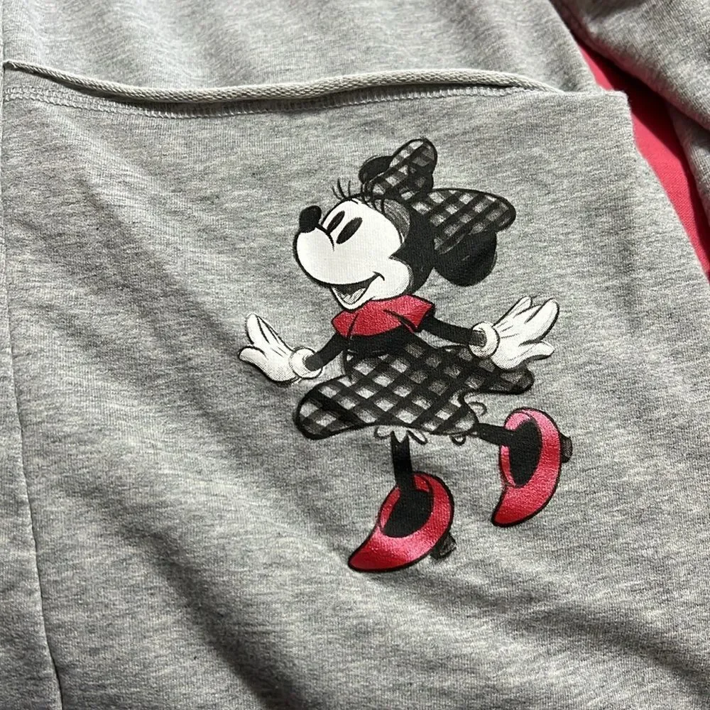 DISNEY PARKS Minnie Mouse zip hoodie. Great with gingham accents. XXL - Picture 4 of 8